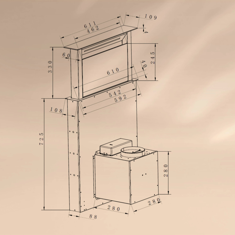 Klarstein Royal Flush 60 Black Marble- фото2