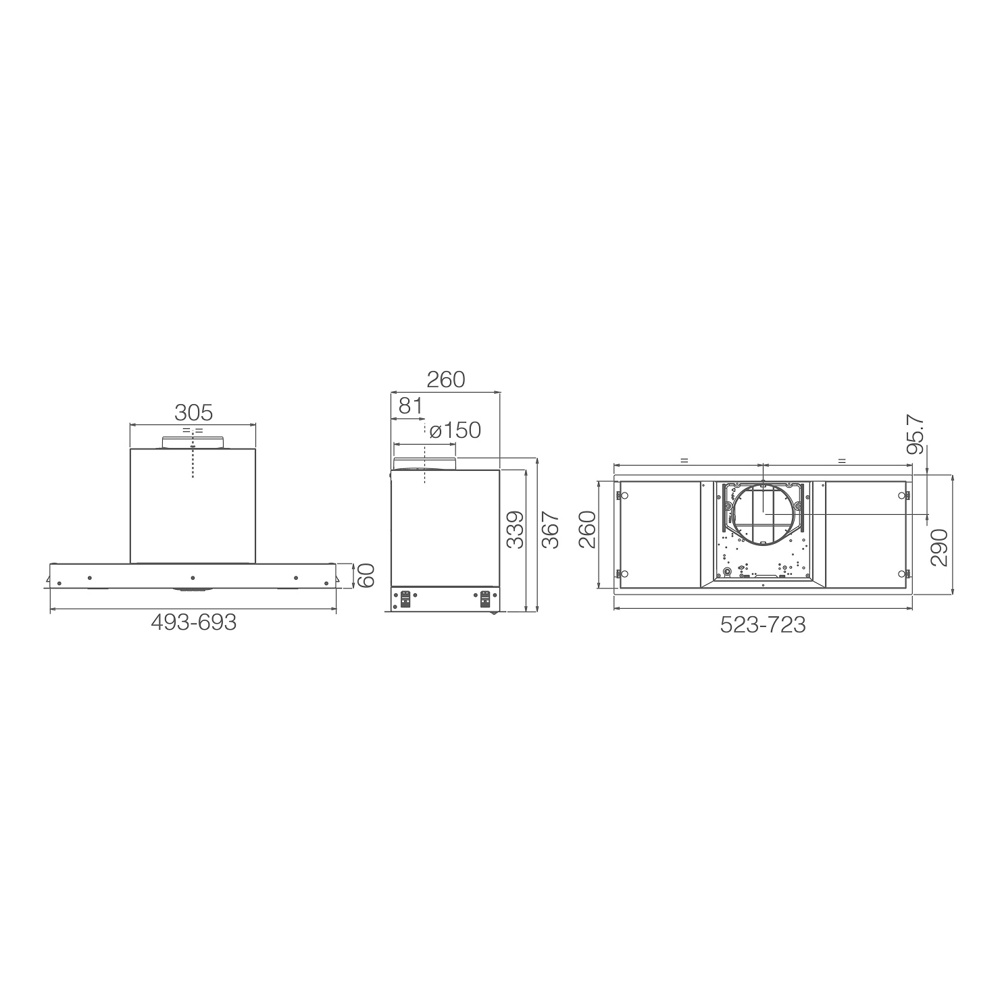 Elica Hidden 2.0 BL MAT/A/72- фото3