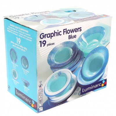 Luminarc Graphic flower blue 19- фото