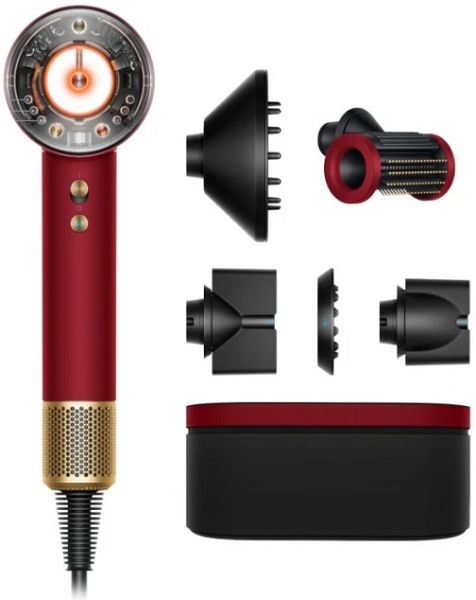 Dyson Supersonic HD16 Nural Red (красный бархат/золото)- фото