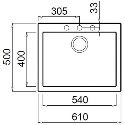 Elleci Quadra 110 Undermount K86 Black- фото2