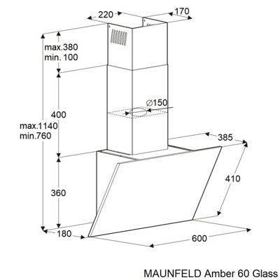 MAUNFELD Amber 60 Glass (белый)- фото6