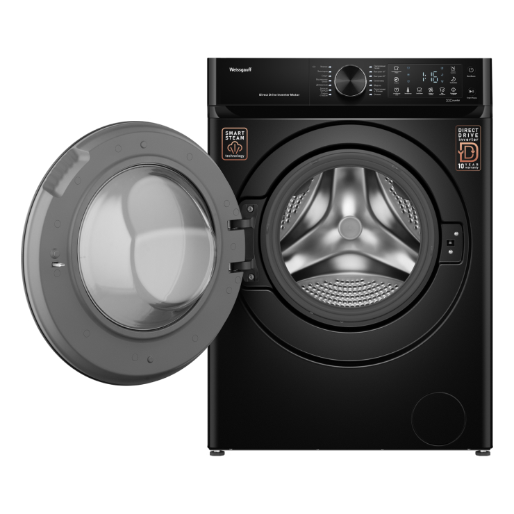 Weissgauff WM59411DirectDriveInverterSteamMattBlack- фото5